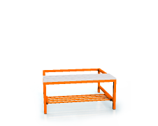 Benches with PVC sticks - with a reclining grate 375 x 800 x 800